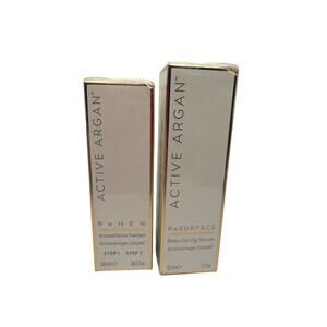 Active Argan Supersize Resurface Serum & Renew 2-Step Treatment Complex Sealed
